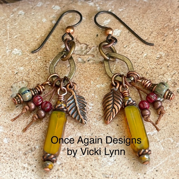 Hand Crafted Jewelry - ARTISAN “Fall Vibes” - Dangle Earrings